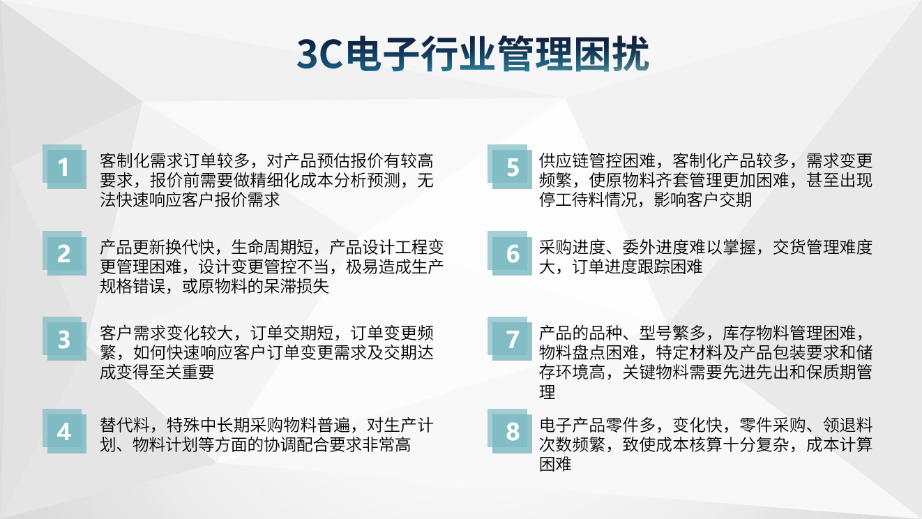 3C电子ERP系统解决方案